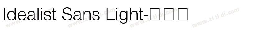 Idealist Sans Light字体转换